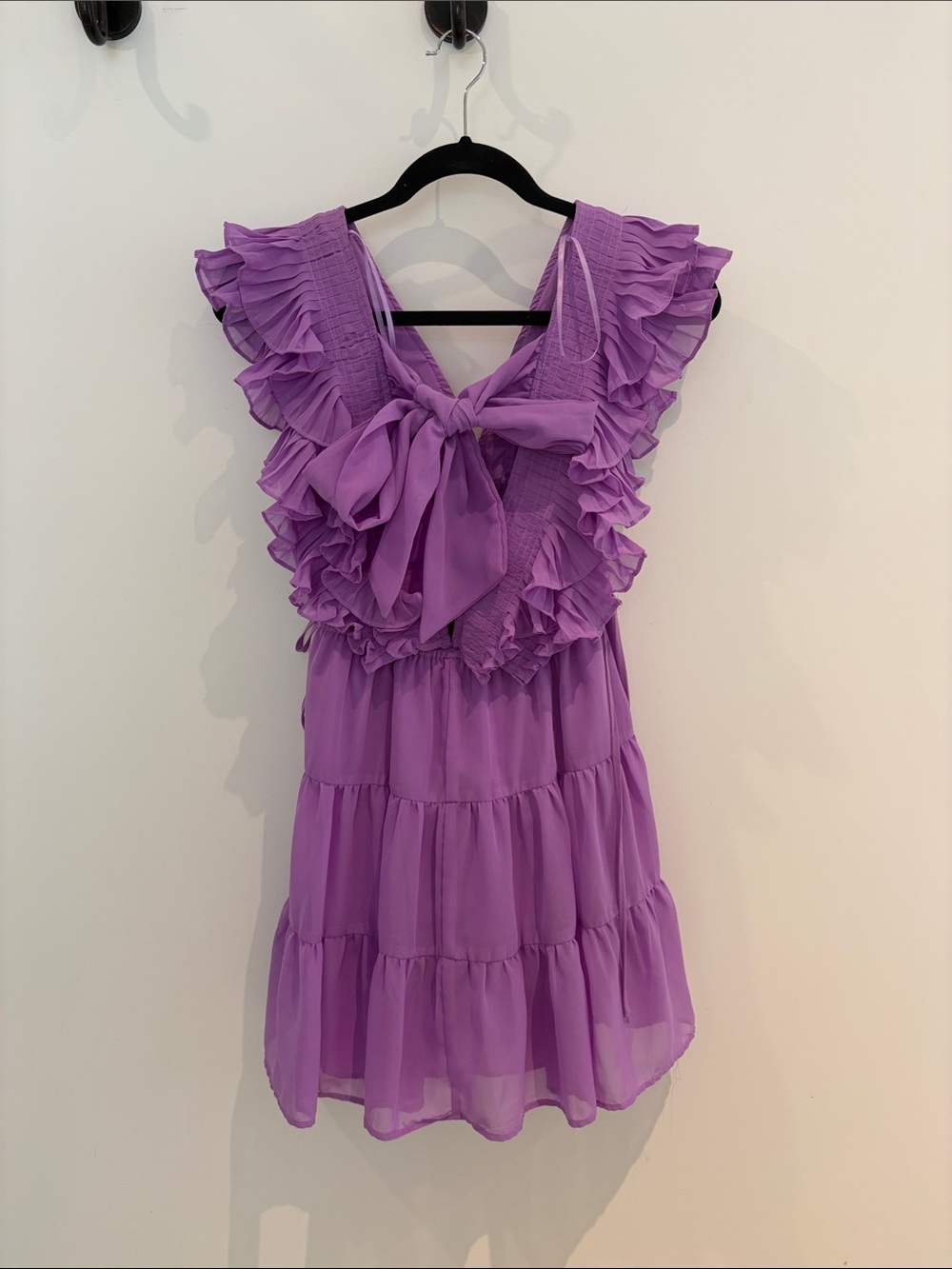 HONEY Store - MUSTARD SEED Lilac Ruffle Tiered Mini Dress SIZE SM - Picture 2 of 4